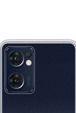 NoXx Hoes Geschikt voor OPPO Find X5 Lite Hoesje Cover Siliconen Back Case Hoes Met Screenprotector - Transparant