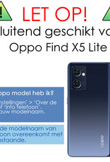 NoXx Hoes Geschikt voor OPPO Find X5 Lite Hoesje Cover Siliconen Back Case Hoes Met 2x Screenprotector - Transparant