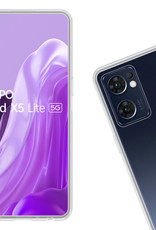 Nomfy Hoesje Geschikt voor OPPO Find X5 Lite Hoesje Siliconen Cover Case Met Screenprotector - Hoes Geschikt voor OPPO X5 Lite Hoes Back Case - Transparant