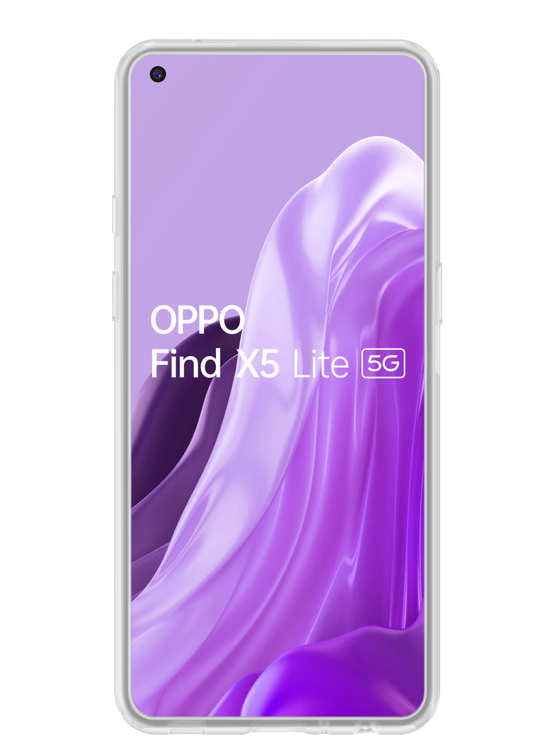 Nomfy Hoesje Geschikt voor OPPO Find X5 Lite Hoesje Siliconen Cover Case Met Screenprotector - Hoes Geschikt voor OPPO X5 Lite Hoes Back Case - Transparant