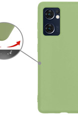Nomfy Hoesje Geschikt voor OPPO Find X5 Lite Hoesje Siliconen Cover Case Met 2x Screenprotector - Hoes Geschikt voor OPPO X5 Lite Hoes Back Case - Groen