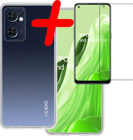BASEY. BASEY. OPPO Find X5 Lite Hoesje Siliconen Met Screenprotector - Transparant