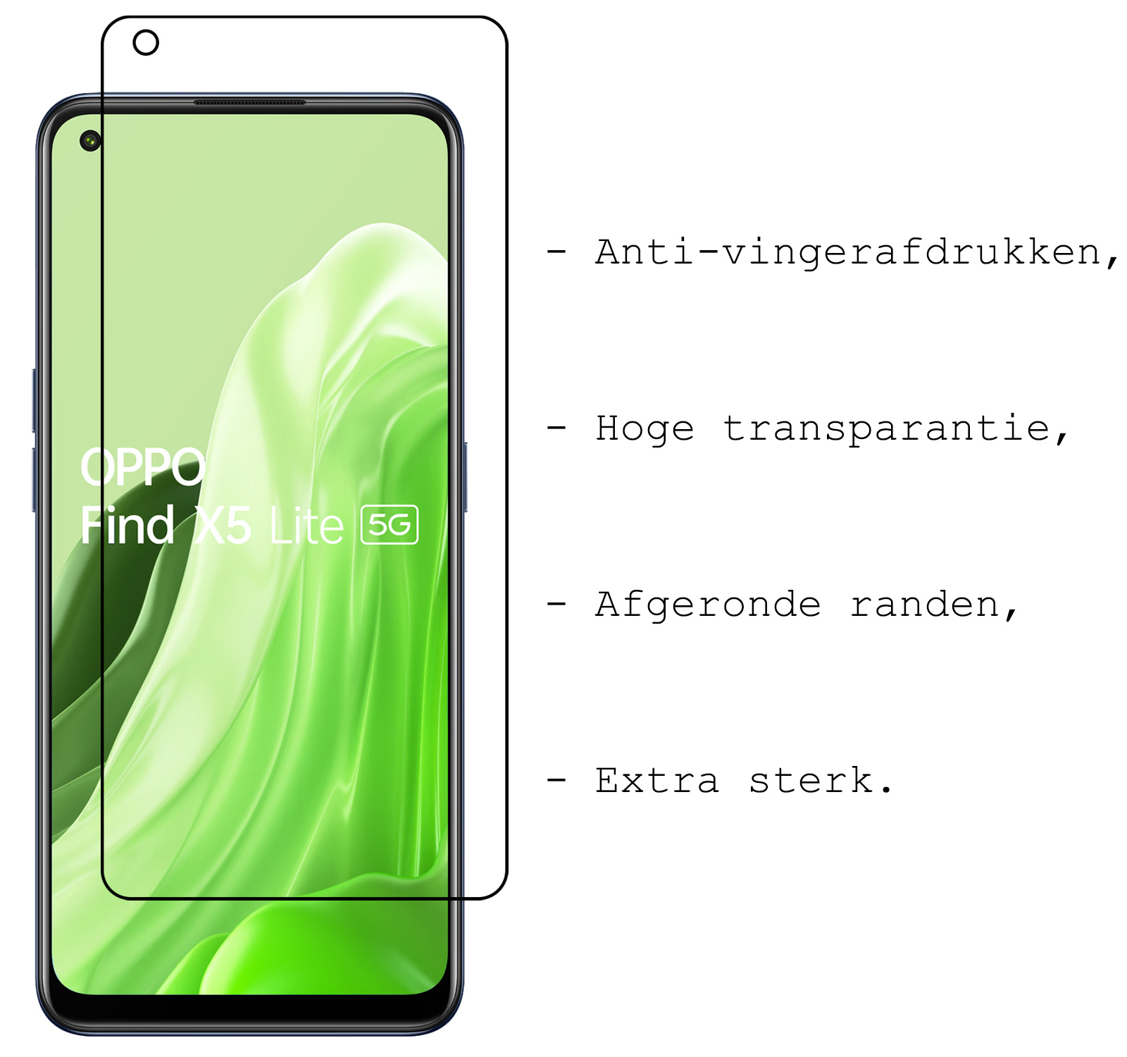 BASEY. Hoes Geschikt voor OPPO Find X5 Lite Hoesje Siliconen Back Cover Case Met Screenprotector - Hoesje Geschikt voor OPPO X5 Lite Hoes Cover Hoesje - Transparant