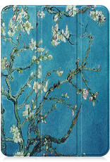 BASEY. Hoesje Geschikt voor iPad 2022 Hoes Case Tablet Hoesje Tri-fold Met Screenprotector - Hoes Geschikt voor iPad 10 Hoesje Hard Cover Bookcase Hoes - Bloesem