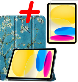 BASEY. BASEY. iPad 10 2022 Hoesje Met Screenprotector - Bloesem