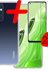 BASEY. Hoes Geschikt voor OPPO Find X5 Lite Hoesje Siliconen Back Cover Case Met 2x Screenprotector - Hoesje Geschikt voor OPPO X5 Lite Hoes Cover Hoesje - Rood