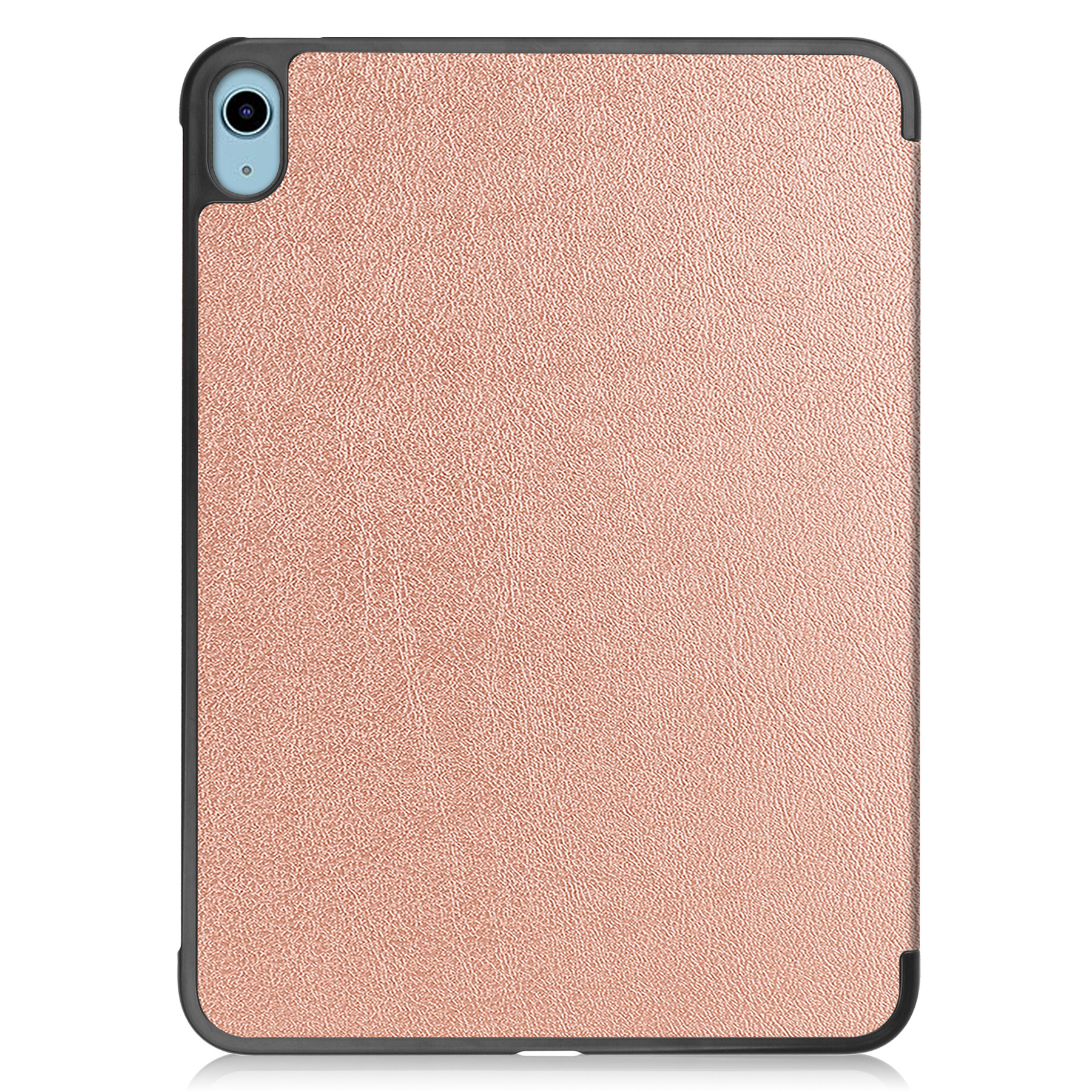 BASEY. Hoesje Geschikt voor iPad 2022 Hoes Case Tablet Hoesje Tri-fold Met Screenprotector - Hoes Geschikt voor iPad 10 Hoesje Hard Cover Bookcase Hoes - Rosé goud
