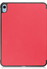 BASEY. Hoesje Geschikt voor iPad 2022 Hoes Case Tablet Hoesje Tri-fold Met Screenprotector - Hoes Geschikt voor iPad 10 Hoesje Hard Cover Bookcase Hoes - Rood