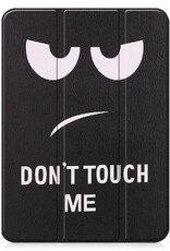 BASEY. Hoesje Geschikt voor iPad 2022 Hoes Case Tablet Hoesje Tri-fold Met Screenprotector - Hoes Geschikt voor iPad 10 Hoesje Hard Cover Bookcase Hoes - Don't Touch Me