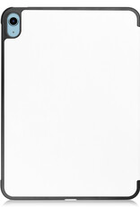 BASEY. Hoesje Geschikt voor iPad 2022 Hoes Case Tablet Hoesje Tri-fold Met Screenprotector - Hoes Geschikt voor iPad 10 Hoesje Hard Cover Bookcase Hoes - Wit