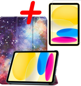 BASEY. BASEY. iPad 10 2022 Hoesje Met Screenprotector - Galaxy