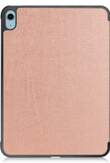 NoXx Hoesje Geschikt voor iPad 2022 Hoesje Case Hard Cover Hoes Book Case Met Screenprotector - Rosé goud