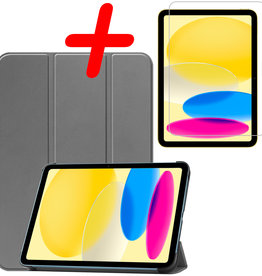 BASEY. BASEY. iPad 10 2022 Hoesje Met Screenprotector - Grijs