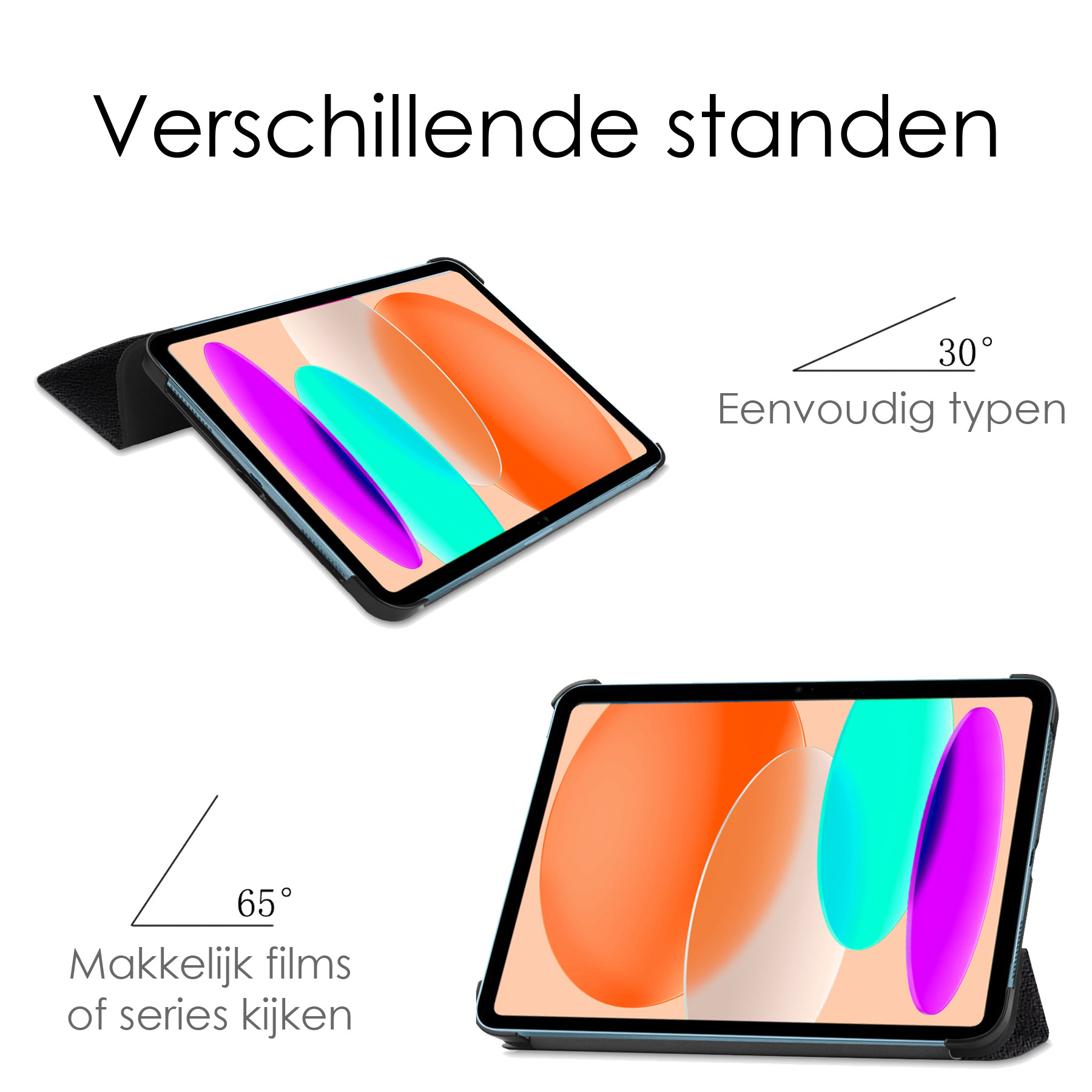 NoXx Hoesje Geschikt voor iPad 2022 Hoesje Case Hard Cover Hoes Book Case Met Screenprotector - Don't Touch Me