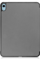 Nomfy Hoes Geschikt voor iPad 2022 Hoes Tri-fold Tablet Hoesje Case Met Screenprotector - Hoesje Geschikt voor iPad 10 Hoesje Hardcover Bookcase - Grijs
