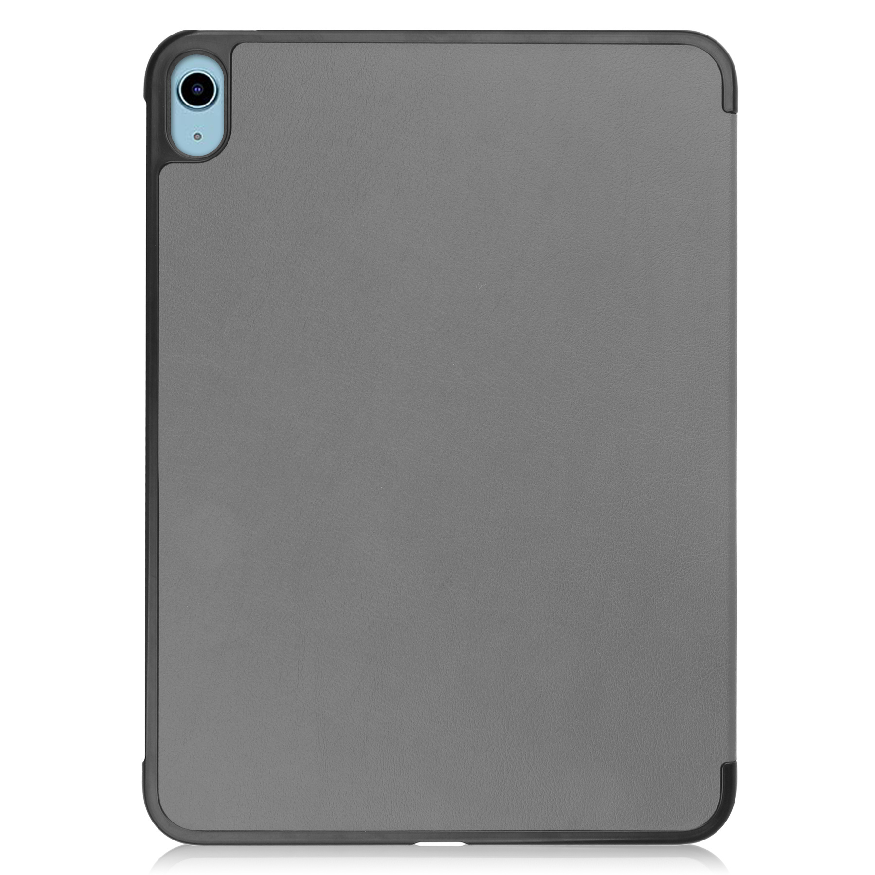 Nomfy Hoes Geschikt voor iPad 2022 Hoes Tri-fold Tablet Hoesje Case Met Screenprotector - Hoesje Geschikt voor iPad 10 Hoesje Hardcover Bookcase - Grijs