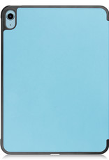 Nomfy Hoes Geschikt voor iPad 2022 Hoes Tri-fold Tablet Hoesje Case Met Screenprotector - Hoesje Geschikt voor iPad 10 Hoesje Hardcover Bookcase - Lichtblauw