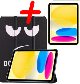 BASEY. BASEY. iPad 10 2022 Hoesje Met Screenprotector - Don't Touch Me