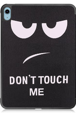 Nomfy Hoes Geschikt voor iPad 2022 Hoes Tri-fold Tablet Hoesje Case Met Screenprotector - Hoesje Geschikt voor iPad 10 Hoesje Hardcover Bookcase - Don't Touch Me