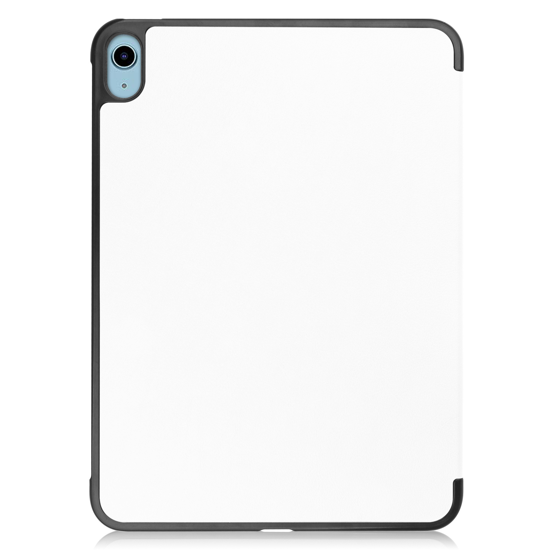 Nomfy Hoes Geschikt voor iPad 2022 Hoes Tri-fold Tablet Hoesje Case Met Screenprotector - Hoesje Geschikt voor iPad 10 Hoesje Hardcover Bookcase - Wit