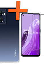 Nomfy Hoesje Geschikt voor OPPO Find X5 Lite Hoesje Siliconen Cover Case Met Screenprotector - Hoes Geschikt voor OPPO X5 Lite Hoes Back Case - Transparant
