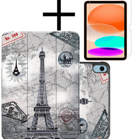 NoXx iPad 10 2022 Hoesje Met Screenprotector - Eiffeltoren