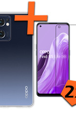 Nomfy Hoesje Geschikt voor OPPO Find X5 Lite Hoesje Siliconen Cover Case Met 2x Screenprotector - Hoes Geschikt voor OPPO X5 Lite Hoes Back Case - Rood
