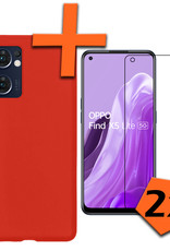 Nomfy Hoesje Geschikt voor OPPO Find X5 Lite Hoesje Siliconen Cover Case Met 2x Screenprotector - Hoes Geschikt voor OPPO X5 Lite Hoes Back Case - Transparant