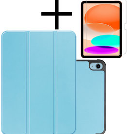 NoXx iPad 10 2022 Hoesje Met Screenprotector - Lichtblauw