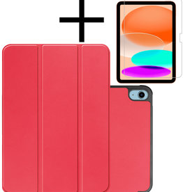 NoXx NoXx iPad 10 2022 Hoesje Met Screenprotector - Rood