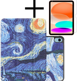 NoXx NoXx iPad 10 2022 Hoesje Met Screenprotector - Sterrenhemel