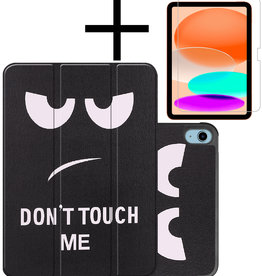 NoXx NoXx iPad 10 2022 Hoesje Met Screenprotector - Don't Touch Me