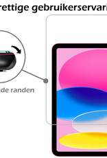 iPad 10 Hoesje Book Case Hard Cover Hoes Met Screenprotector - iPad 10 2022 Hoes Hardcase - Paars