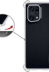 Nomfy Hoesje Geschikt voor OPPO Find X5 Pro Hoesje Shock Proof Cover Case Shockproof Met 2x Screenprotector - Hoes Geschikt voor OPPO X5 Pro Hoes Siliconen Back Case - Transparant