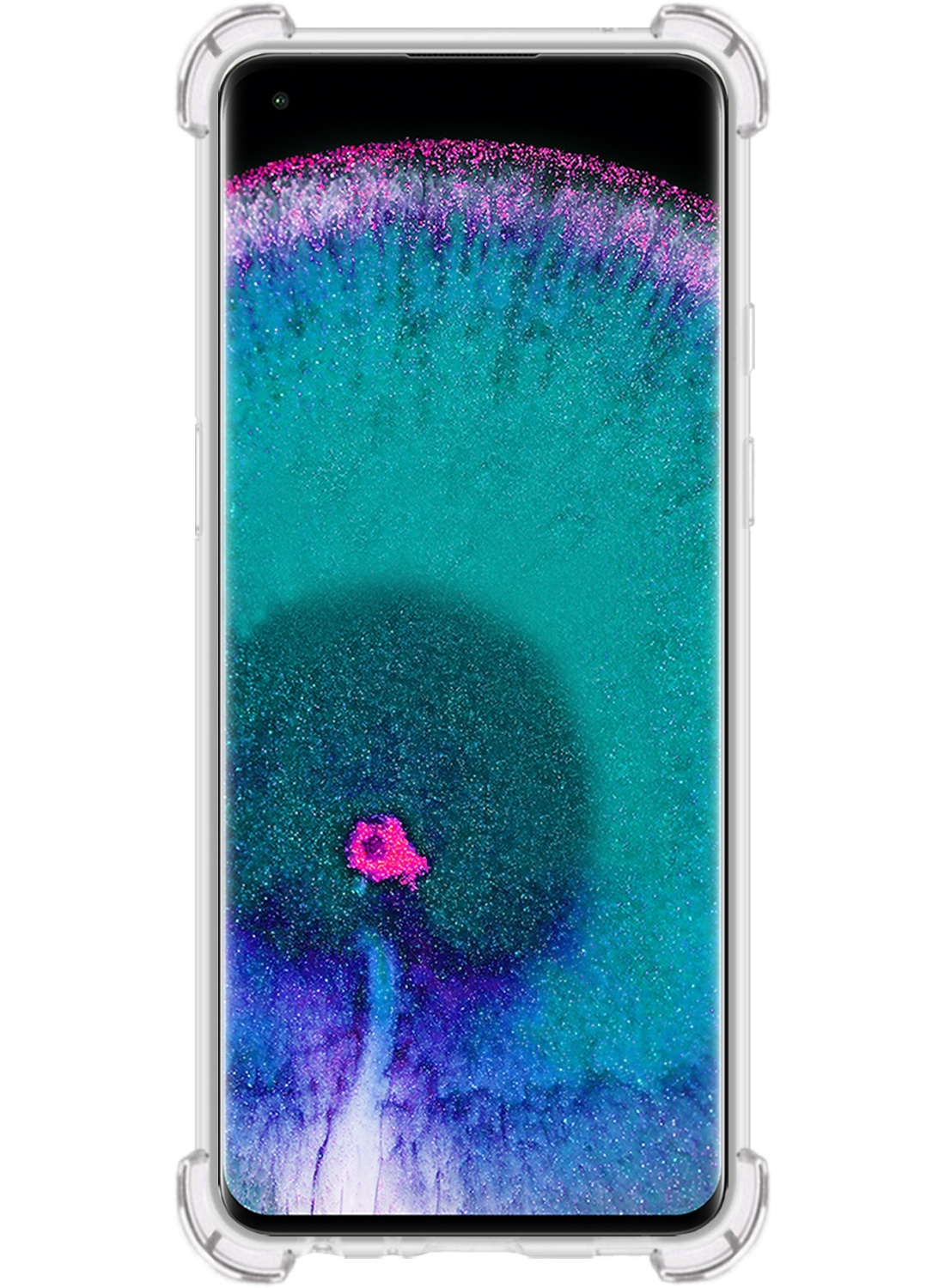 Nomfy Hoesje Geschikt voor OPPO Find X5 Pro Hoesje Shock Proof Cover Case Shockproof Met 2x Screenprotector - Hoes Geschikt voor OPPO X5 Pro Hoes Siliconen Back Case - Transparant