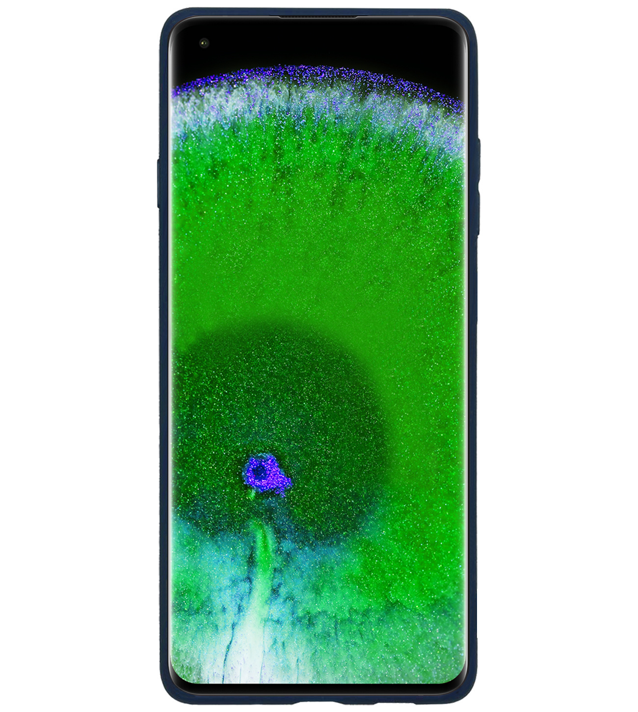 BASEY. Hoes Geschikt voor OPPO Find X5 Pro Hoesje Siliconen Back Cover Case Met Screenprotector - Hoesje Geschikt voor OPPO X5 Pro Hoes Cover Hoesje - Donkerblauw