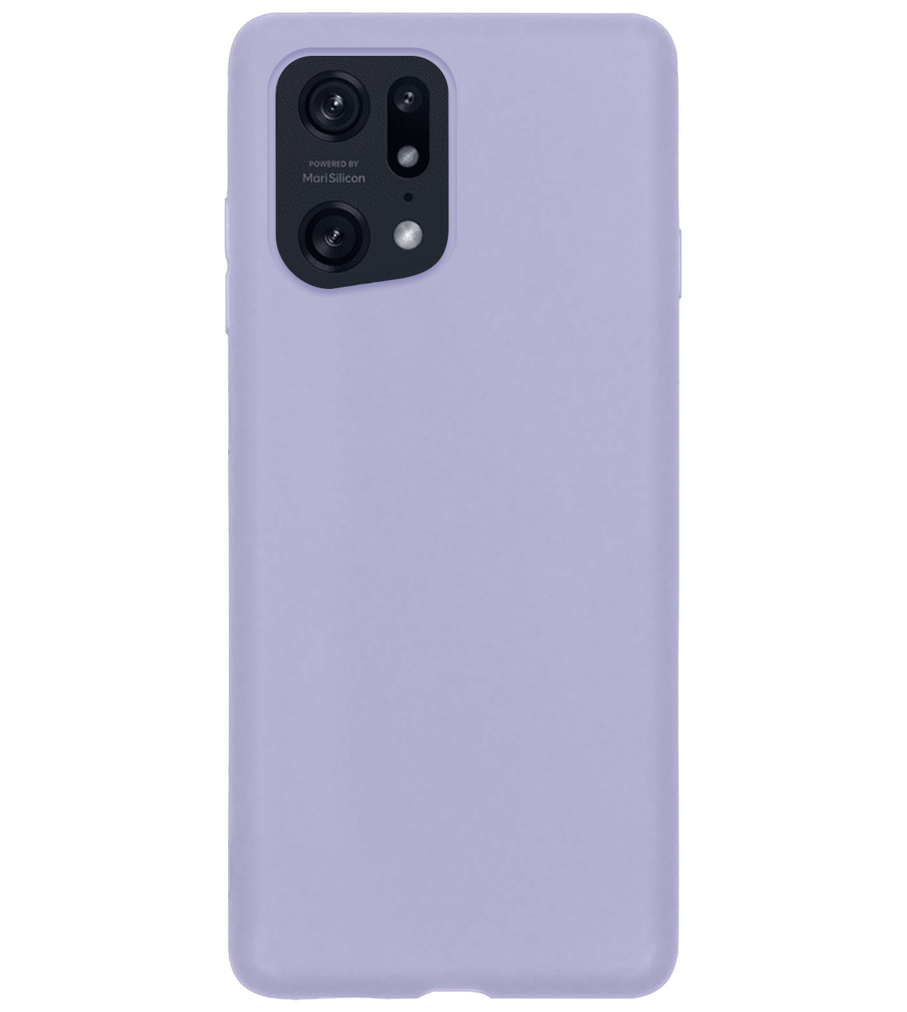 BASEY. OPPO Find X5 Pro Hoesje Siliconen Back Cover Case Met 2x Screenprotector - OPPO Find X5 Pro Hoes Silicone Case Hoesje - Lila
