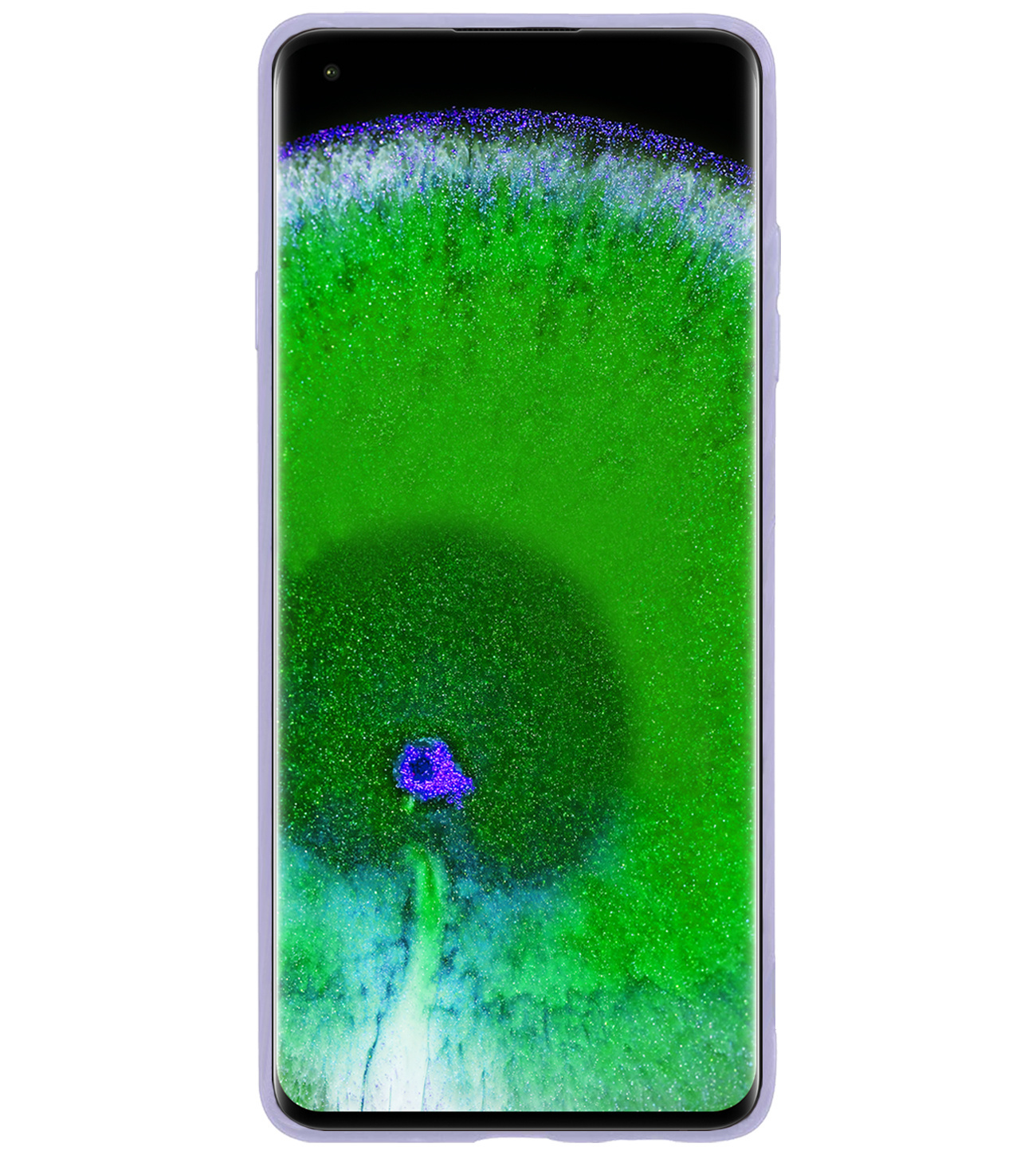 BASEY. Hoes Geschikt voor OPPO Find X5 Pro Hoesje Siliconen Back Cover Case Met 2x Screenprotector - Hoesje Geschikt voor OPPO X5 Pro Hoes Cover Hoesje - Lila