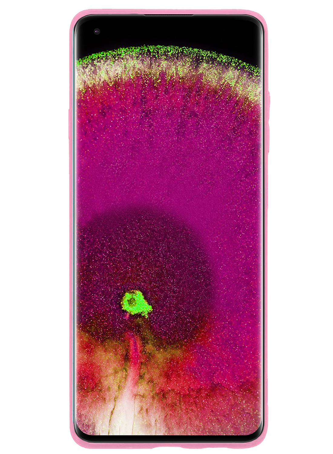 NoXx Hoes Geschikt voor OPPO Find X5 Pro Hoesje Cover Siliconen Back Case Hoes Met Screenprotector - Lichtroze