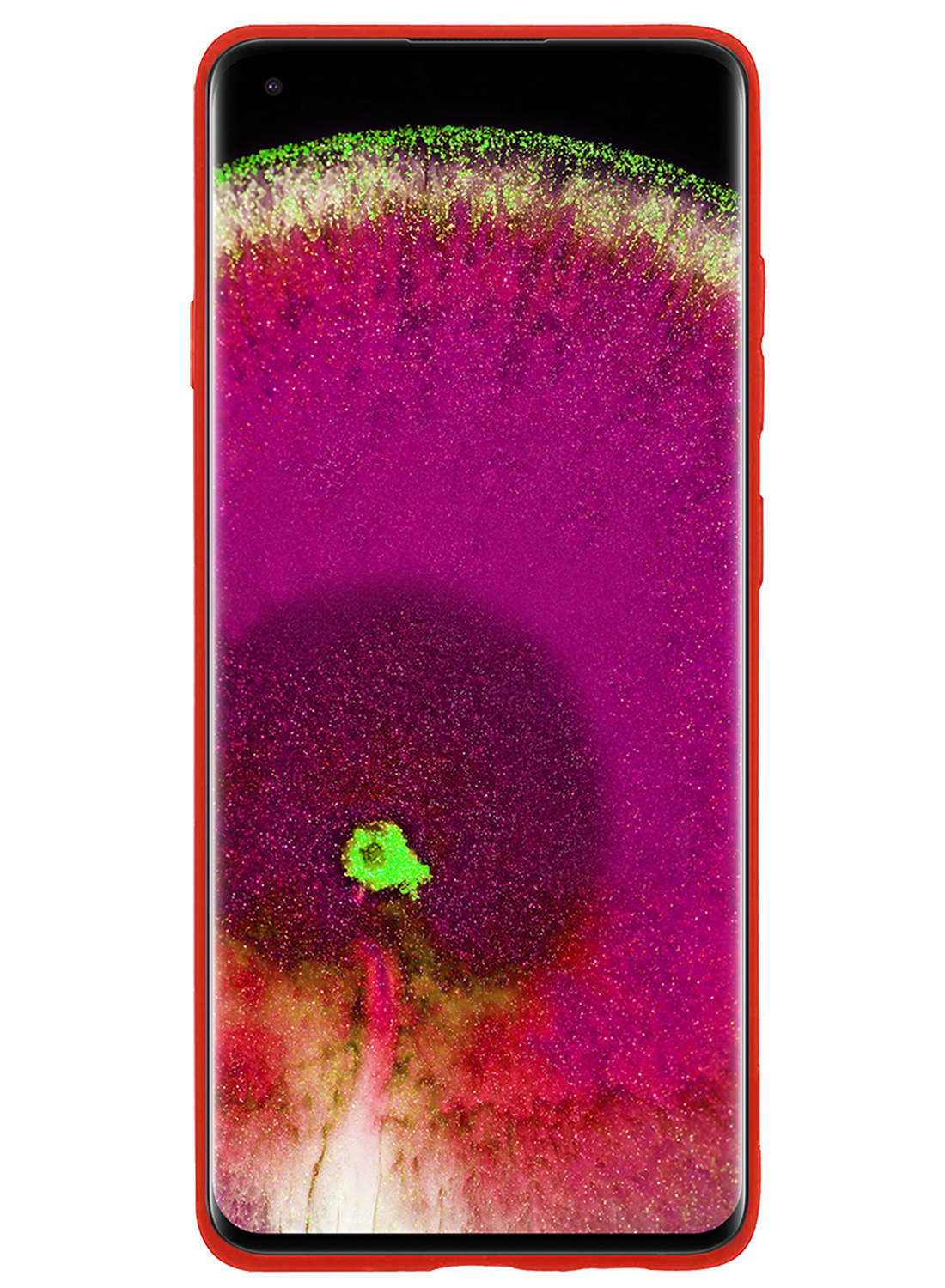 NoXx Hoes Geschikt voor OPPO Find X5 Pro Hoesje Cover Siliconen Back Case Hoes Met Screenprotector - Rood