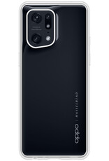 NoXx Hoes Geschikt voor OPPO Find X5 Pro Hoesje Cover Siliconen Back Case Hoes Met Screenprotector - Transparant