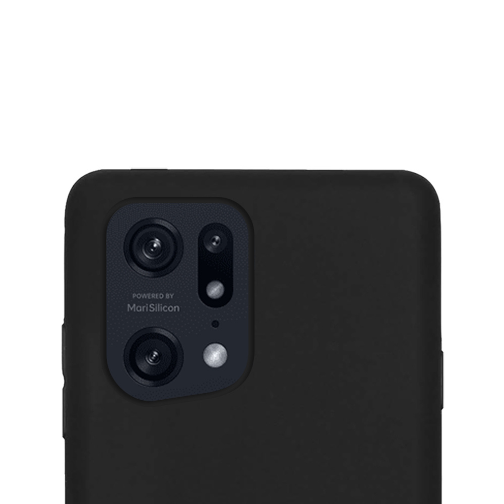 NoXx OPPO Find X5 Pro Hoesje Back Cover Siliconen Case Hoes Met Screenprotector - Zwart