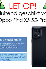 NoXx OPPO Find X5 Pro Hoesje Back Cover Siliconen Case Hoes Met 2x Screenprotector - Geel