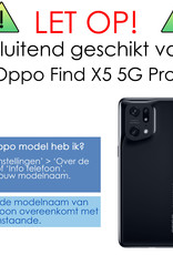 NoXx OPPO Find X5 Pro Hoesje Back Cover Siliconen Case Hoes Met 2x Screenprotector - Lila