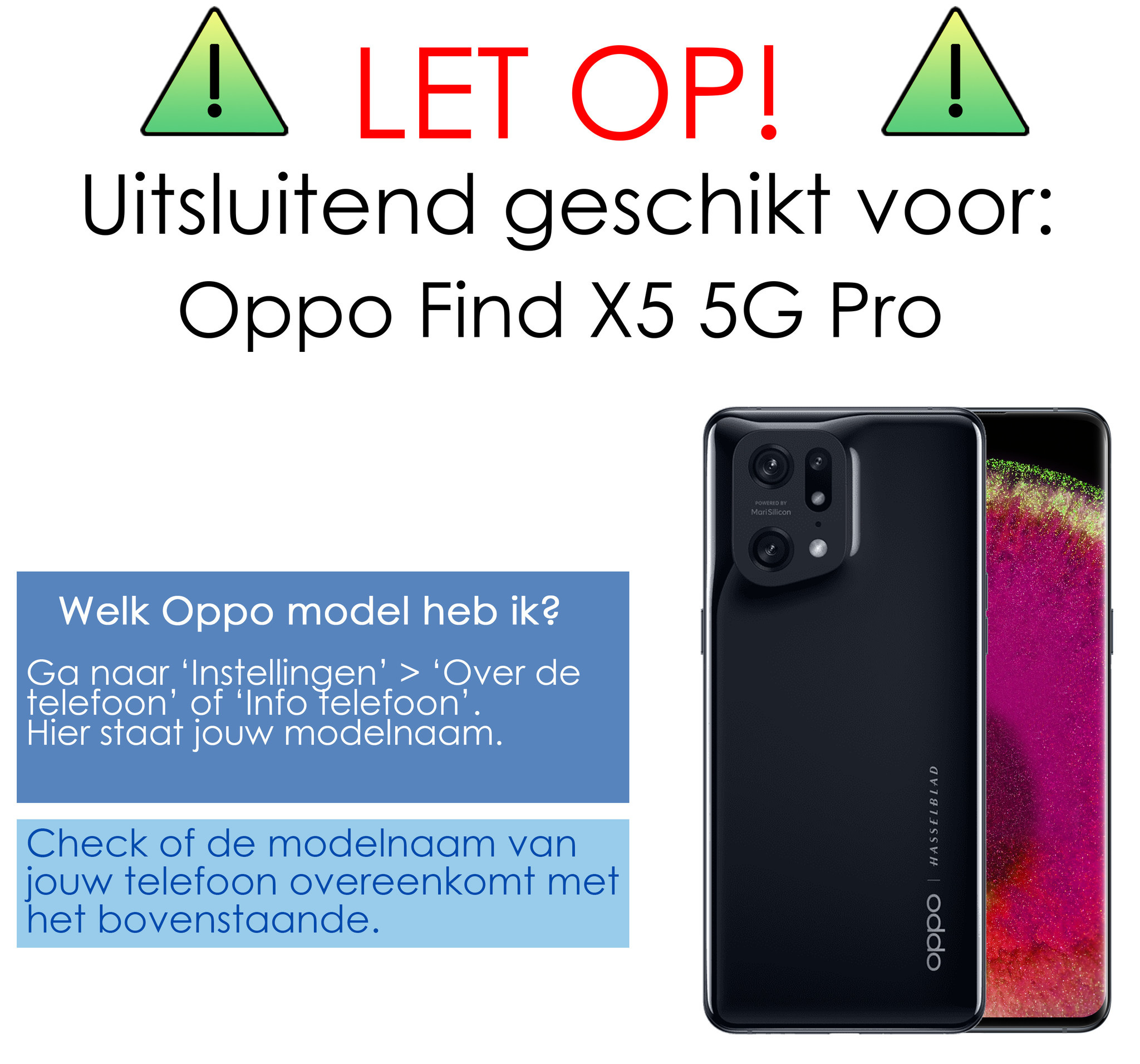 NoXx OPPO Find X5 Pro Hoesje Back Cover Siliconen Case Hoes Met 2x Screenprotector - Wit