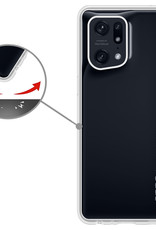 Nomfy Hoesje Geschikt voor OPPO Find X5 Pro Hoesje Siliconen Cover Case Met Screenprotector - Hoes Geschikt voor OPPO X5 Pro Hoes Back Case - Transparant