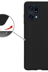 Nomfy Hoesje Geschikt voor OPPO Find X5 Pro Hoesje Siliconen Cover Case Met Screenprotector - Hoes Geschikt voor OPPO X5 Pro Hoes Back Case - Zwart