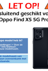 Nomfy Hoesje Geschikt voor OPPO Find X5 Pro Hoesje Siliconen Cover Case Met 2x Screenprotector - Hoes Geschikt voor OPPO X5 Pro Hoes Back Case - Donkerblauw