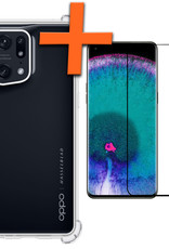 Nomfy Hoesje Geschikt voor OPPO Find X5 Pro Hoesje Shock Proof Cover Case Shockproof Met Screenprotector - Hoes Geschikt voor OPPO X5 Pro Hoes Siliconen Back Case - Transparant