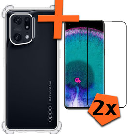 Nomfy Nomfy OPPO Find X5 Pro Hoesje Shockproof Met 2x Screenprotector